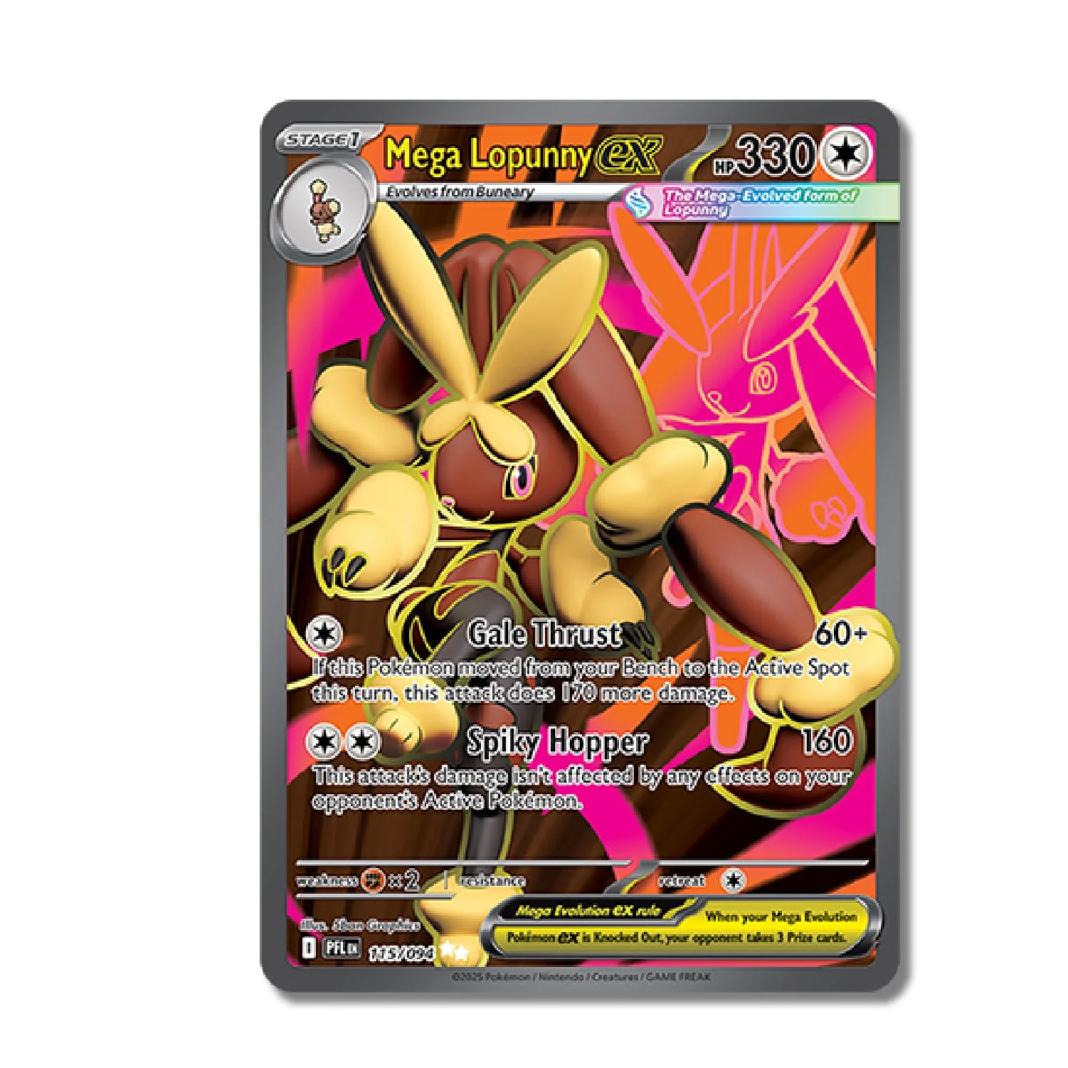 Mega Lopunny ex #115 - Phantasmal Flames