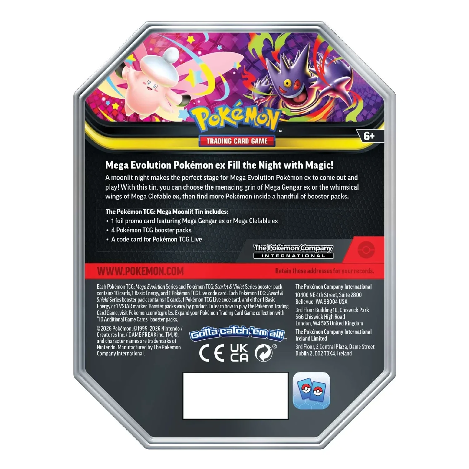 Pokemon TCG: Mega Moonlight Tin (Gengar) - Image 3